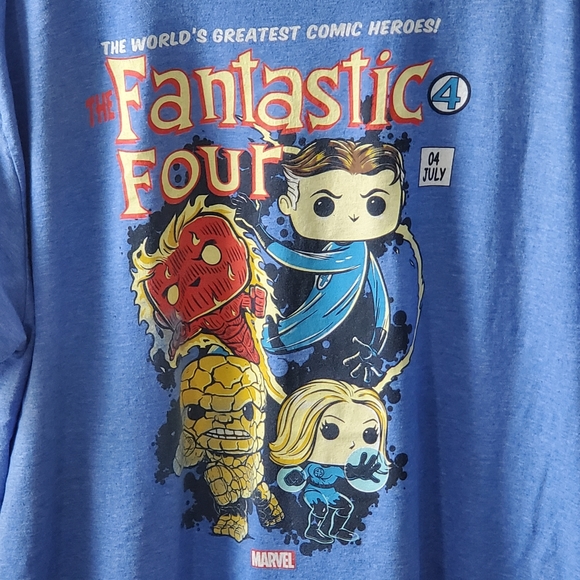 FUNKO POP / MARVEL Fantastic Four Mens Short Sleeve Tee Shirt - Picture 2 of 4